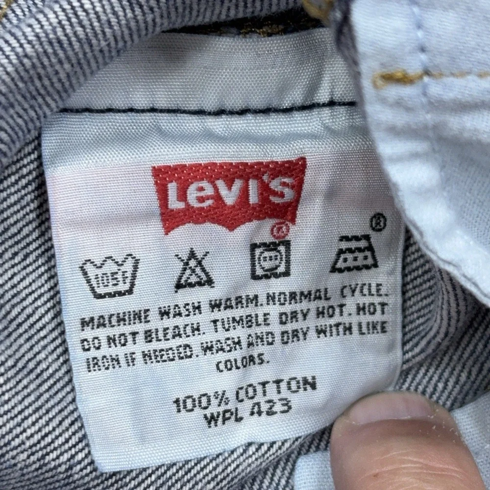 Y2K Levi's 501 Jeans Mens 36x34 Blue Denim Fade Straight Leg Button Fly WPL 423
